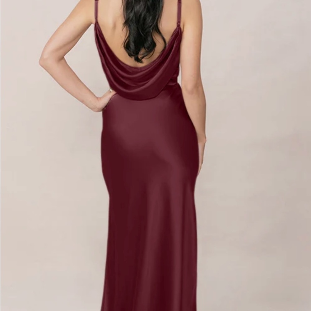 Revelry Nadia Satin Dress - Cabernet